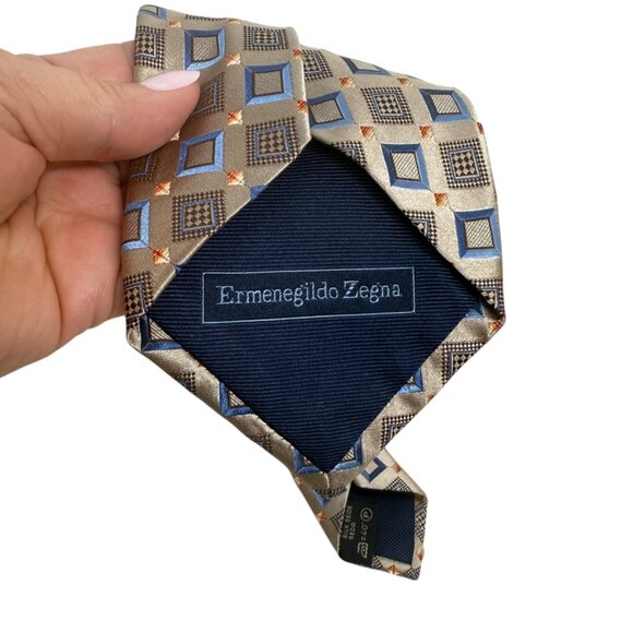 Ermenegildo Zegna 100 % silk Made in Italy Men's Tie - Picture 3 of 5